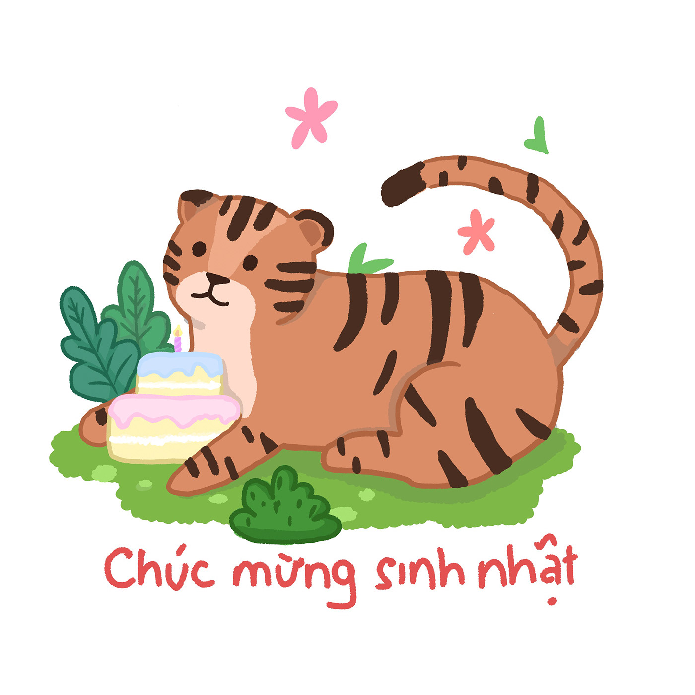 ILLUSTRATION  Digital Art  sticker drawing sticker Drawing  Seren cute animal animal illustration Illustrator
