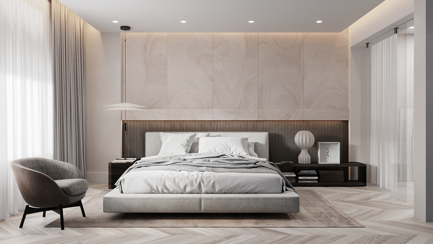 apartment contemporary High End interior design  luxury Marble minimalistic modern Neutral wood