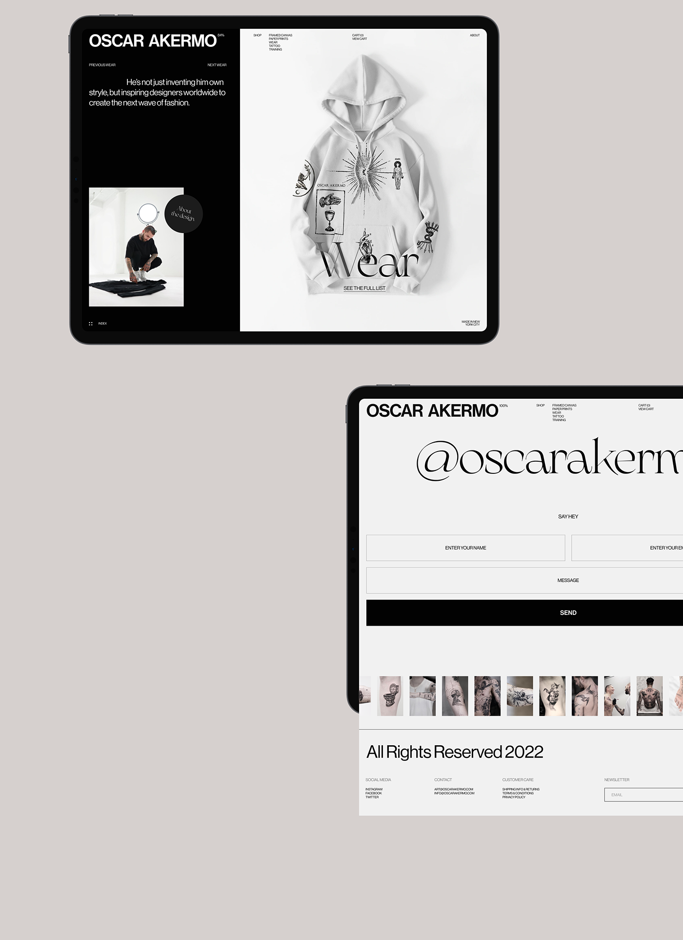 Oscar Akermo — Personal Website. Home. UX/UI Design.