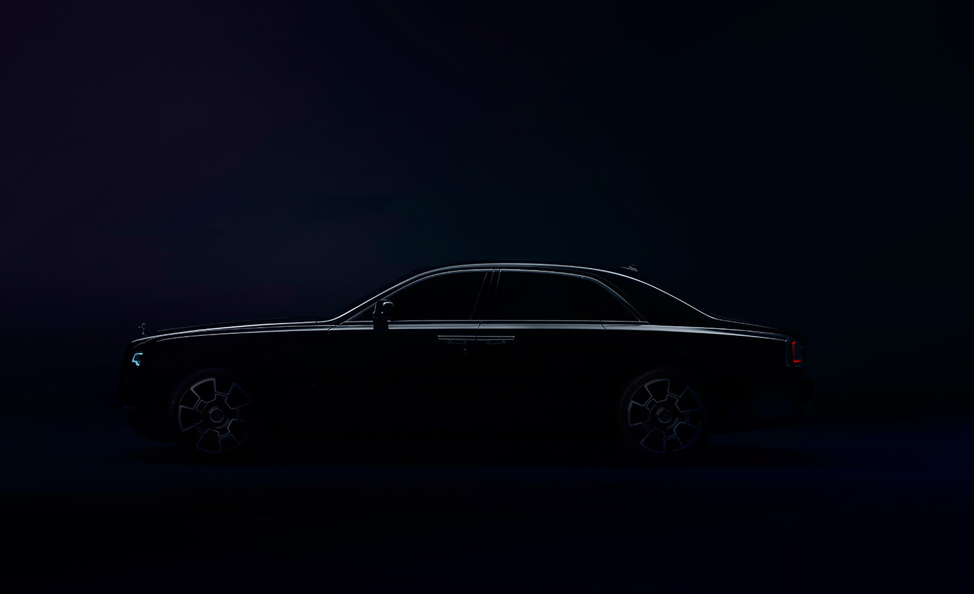 rolls royce black badge car CGI retouch automotive   vray 3ds max