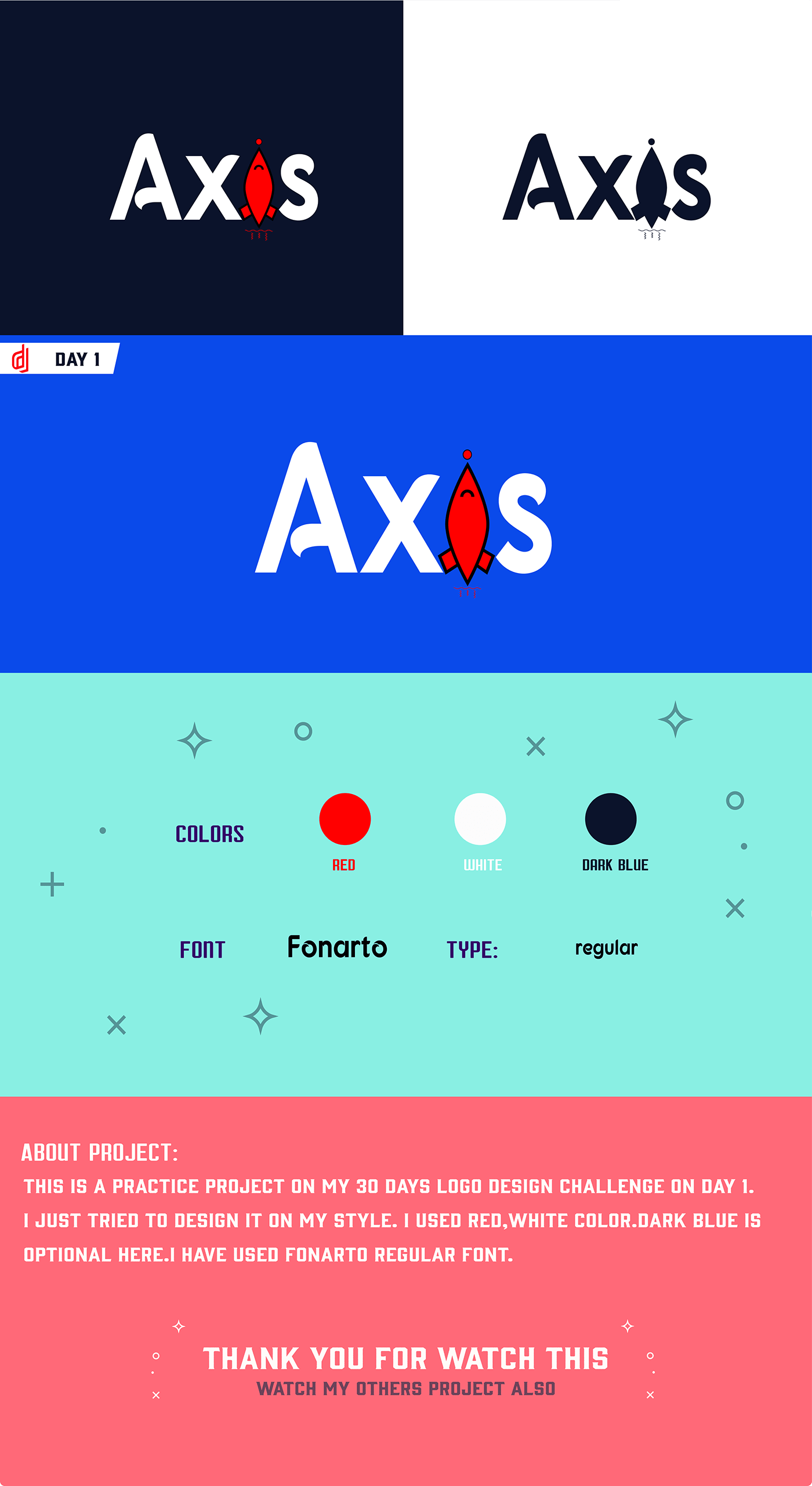 Axis logo design challenge on day 1