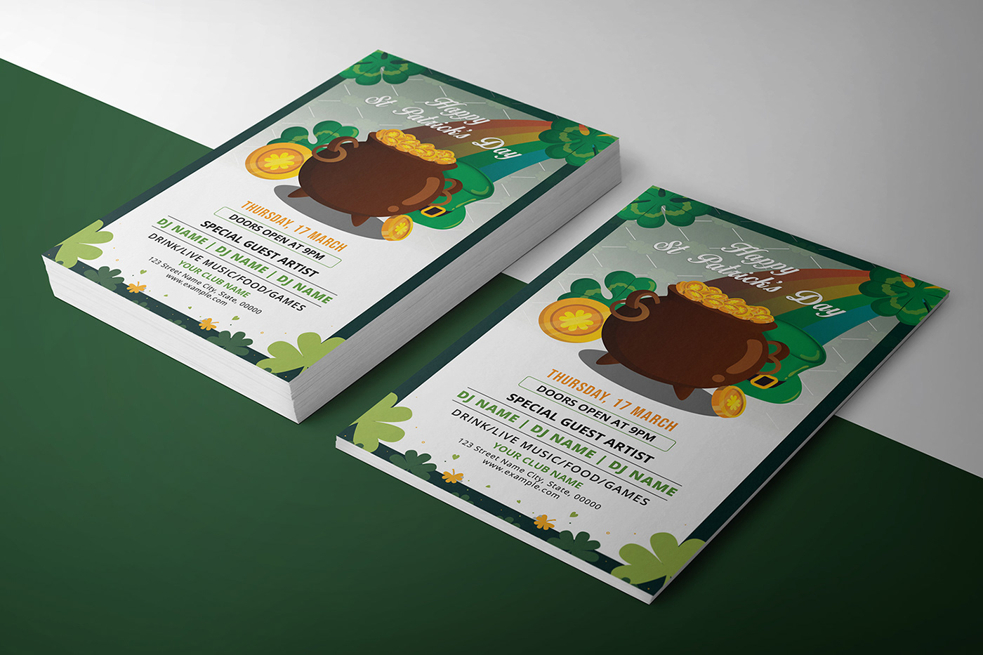 party flyer St Patricks Day ms word psd irish party invitation template paddy day patrick day celebration patrick day event saint patrick’s day