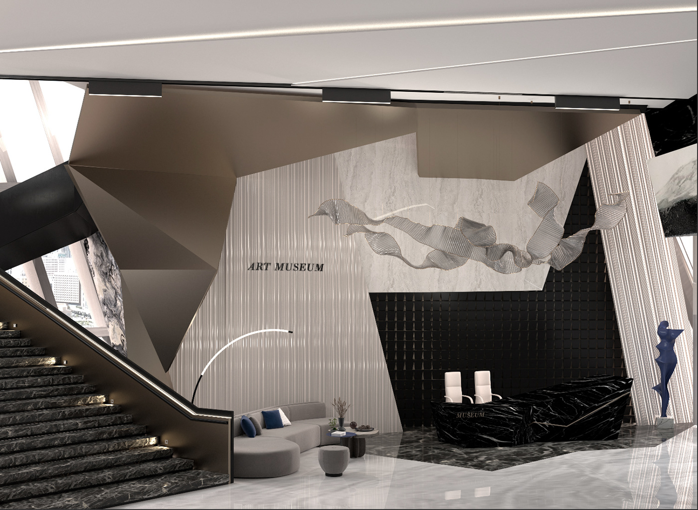design art interior design  museum luxury architecture graduation project deconstruction