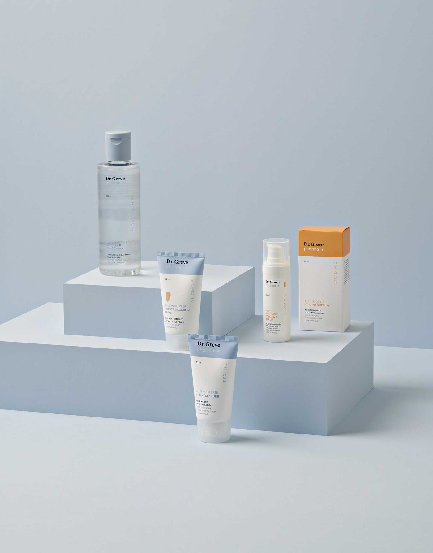 Packaging minimal dr greve neue typography   pharmacy skincare
