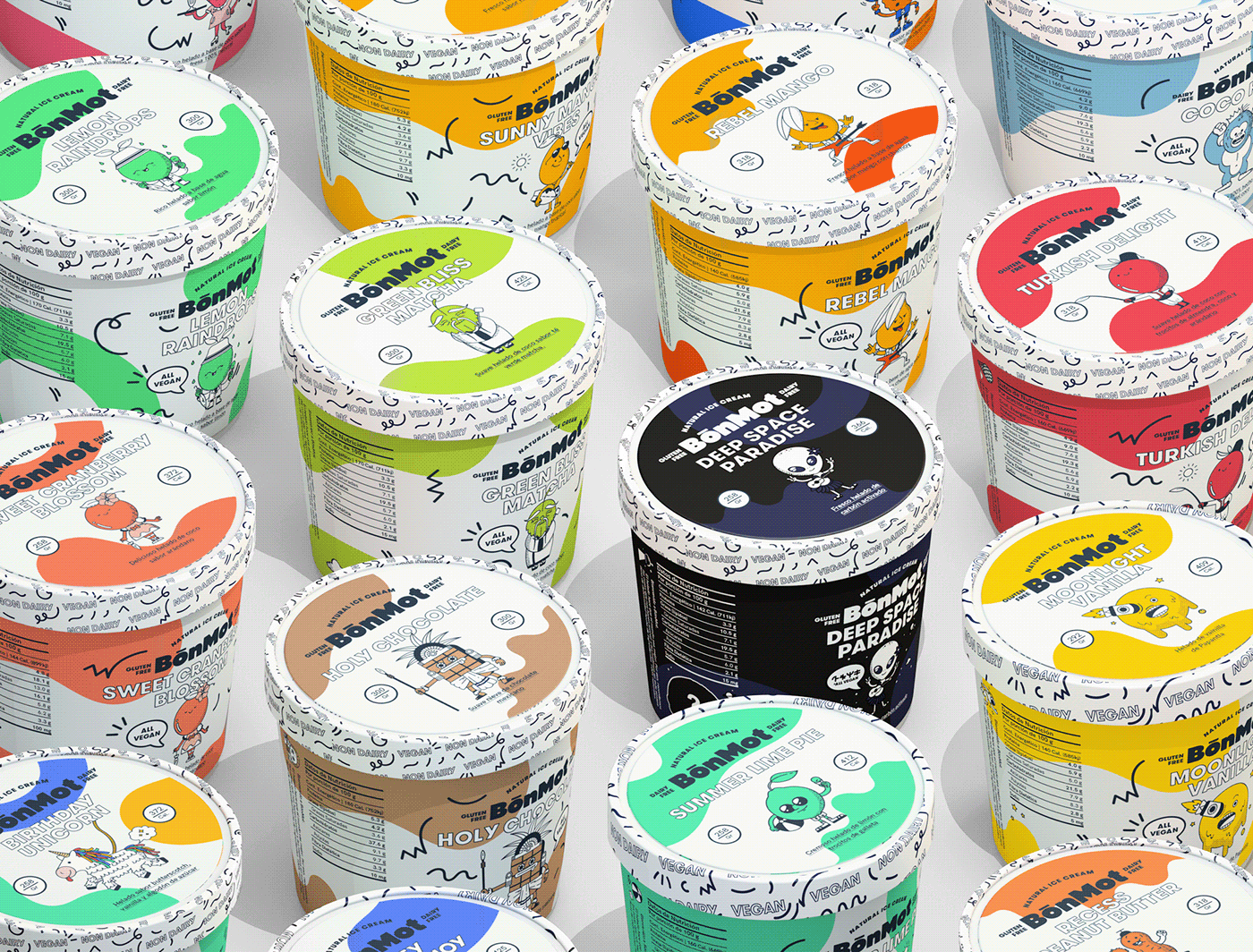 Character ice cream Packaging color Fun