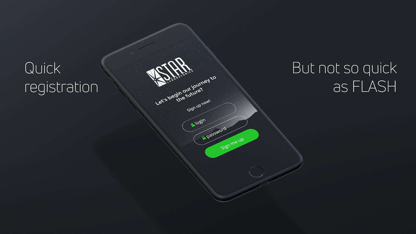 Flash UI concept Star Labs iphone app