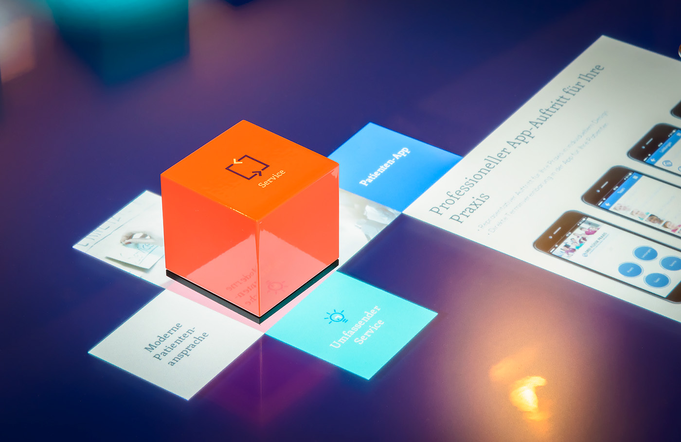 interactive table tangible object Interface capore Health Corporate Identity