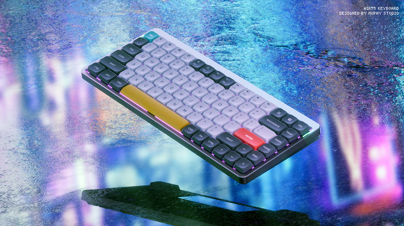 keyboard keycaps mechanical keyboard  nuphy product design  industrial design  product Render