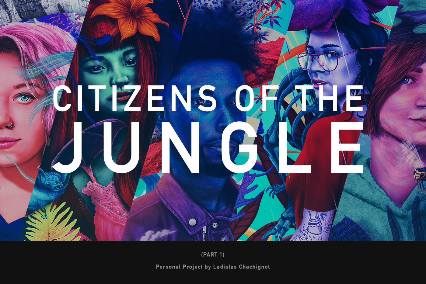 citizens jungle of the ladislas portraits colors design graphic Nature Digital Art 