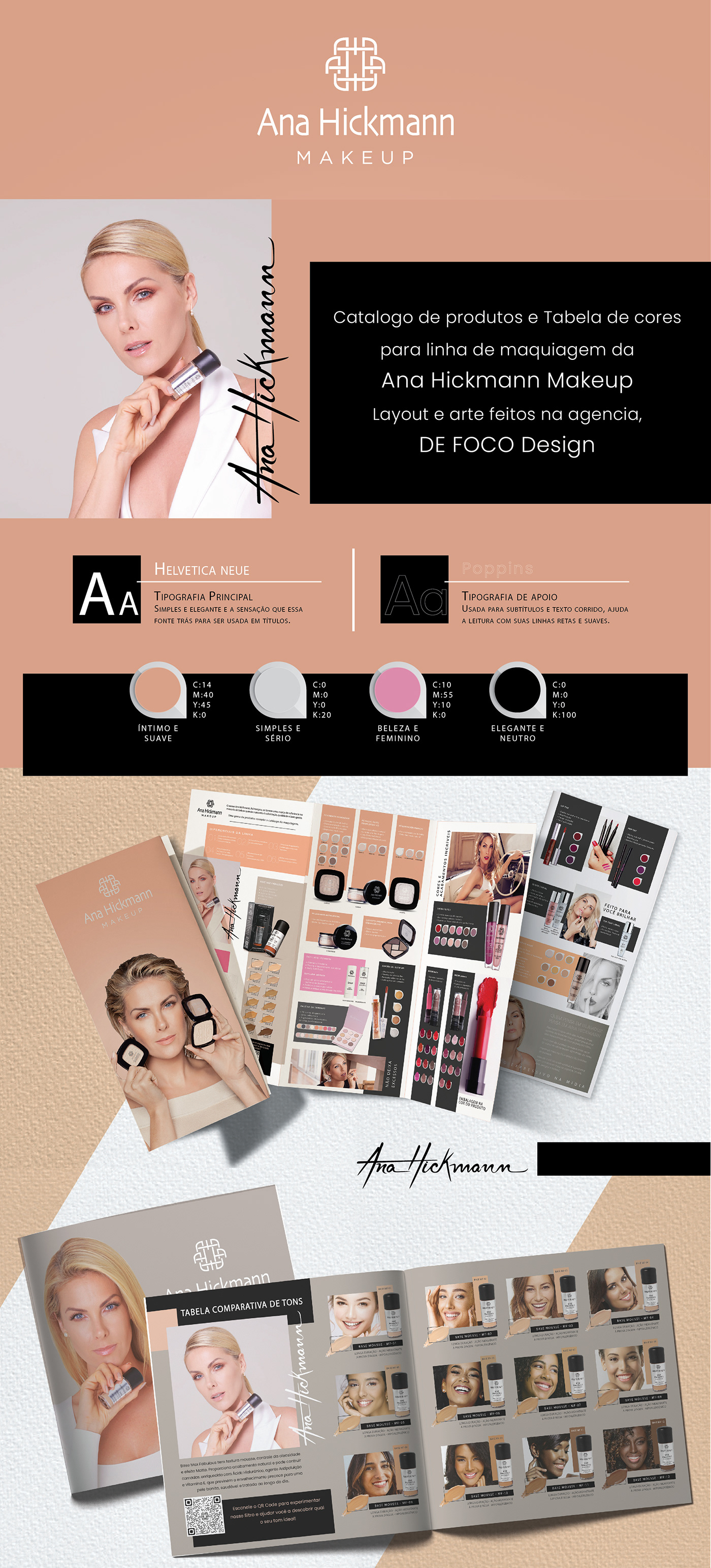 anahickmann beleza catalogo diseño gráfico maquiagem marca mulher redes sociales