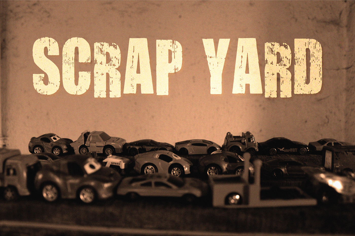car childhood craft dinky car metal old Photography  recycle scrap yard