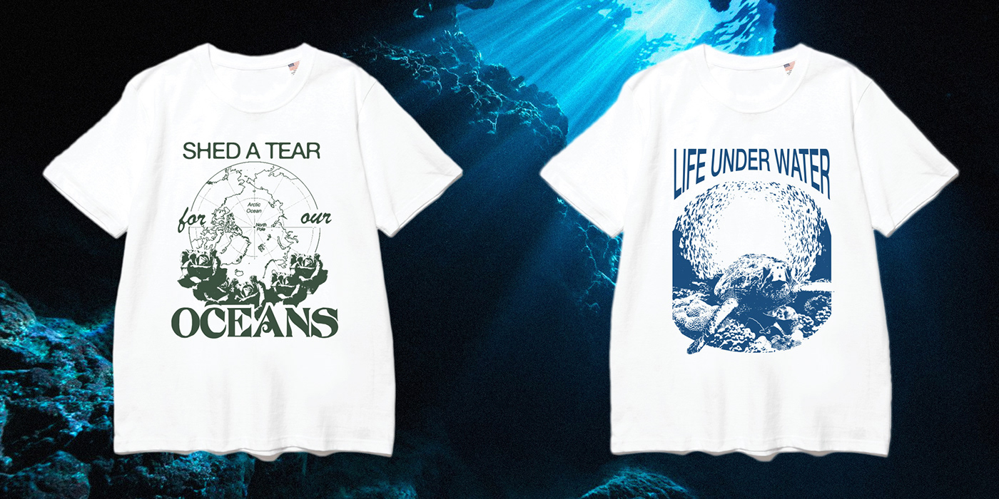 Fashion  merchandise oceans Save our Oceans t-shirts typography  