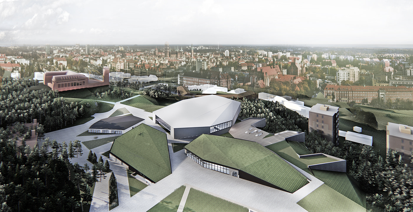 architecture 3dsmax Interior conference center building poland Gdansk design visualization