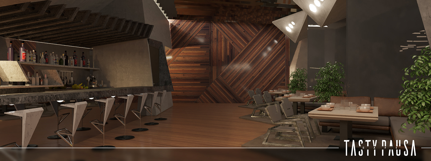 architecture bar cafe concept construction design exterior Interior modern vizualisation