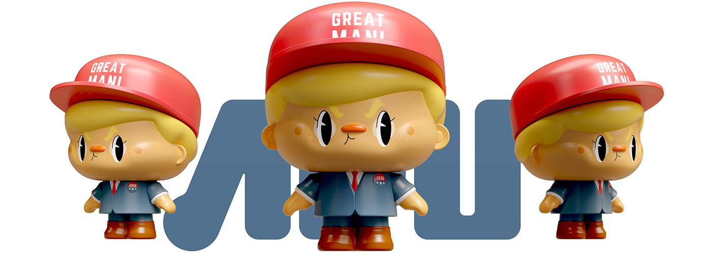 Mascot toy IP 吉祥物 art toy designer toy Trump career 潮玩 盲盒