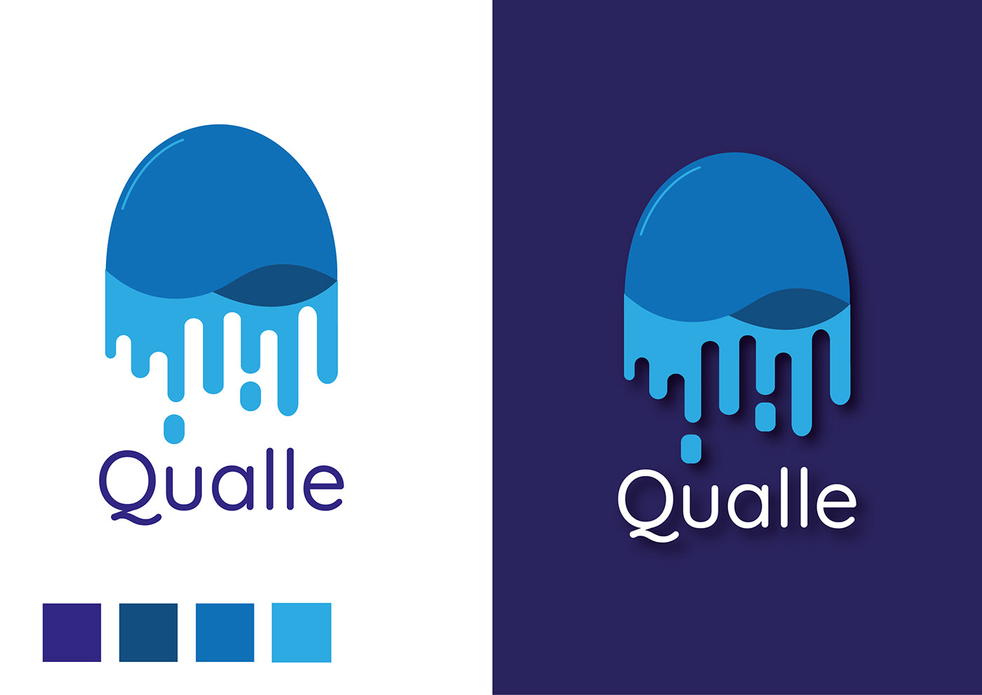 brand identity branding  business card identity Logo Design simple sketch jellyfish logo motion graphics 