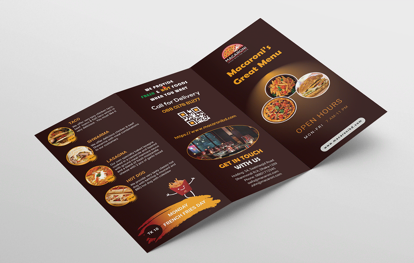 awesome brochure clean design food brochure print template trifold