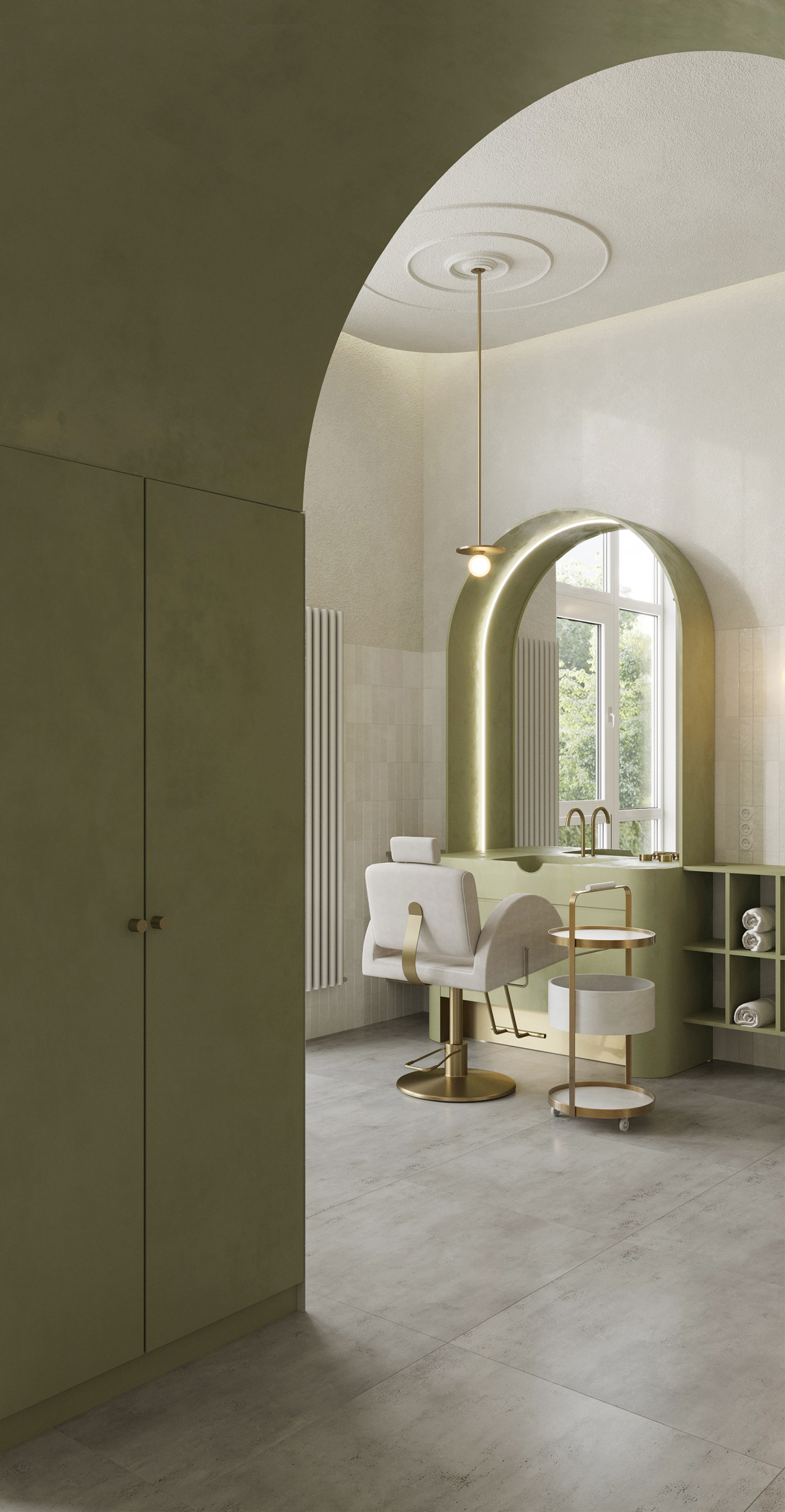 3D 3ds max beatysalon beautysaloninterior corona interior design  Render visualization дизайн дизайн интерьера