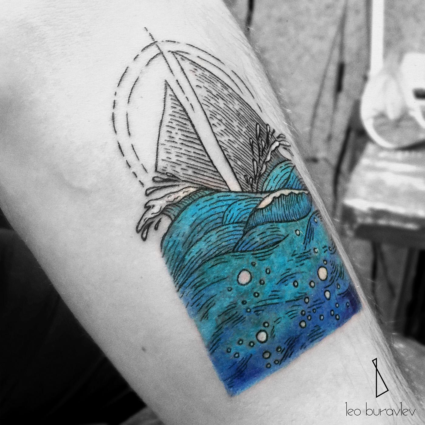 Sails sea tattoo ILLUSTRATION  linework