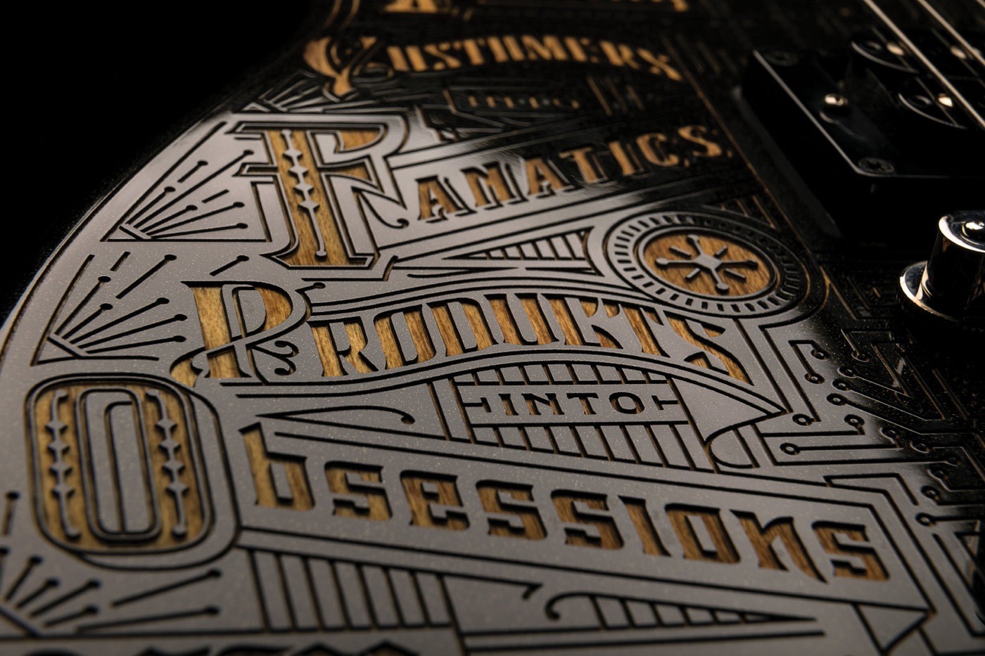 guitar typography   ILLUSTRATION  award graphic design  etching qualtrics instrument