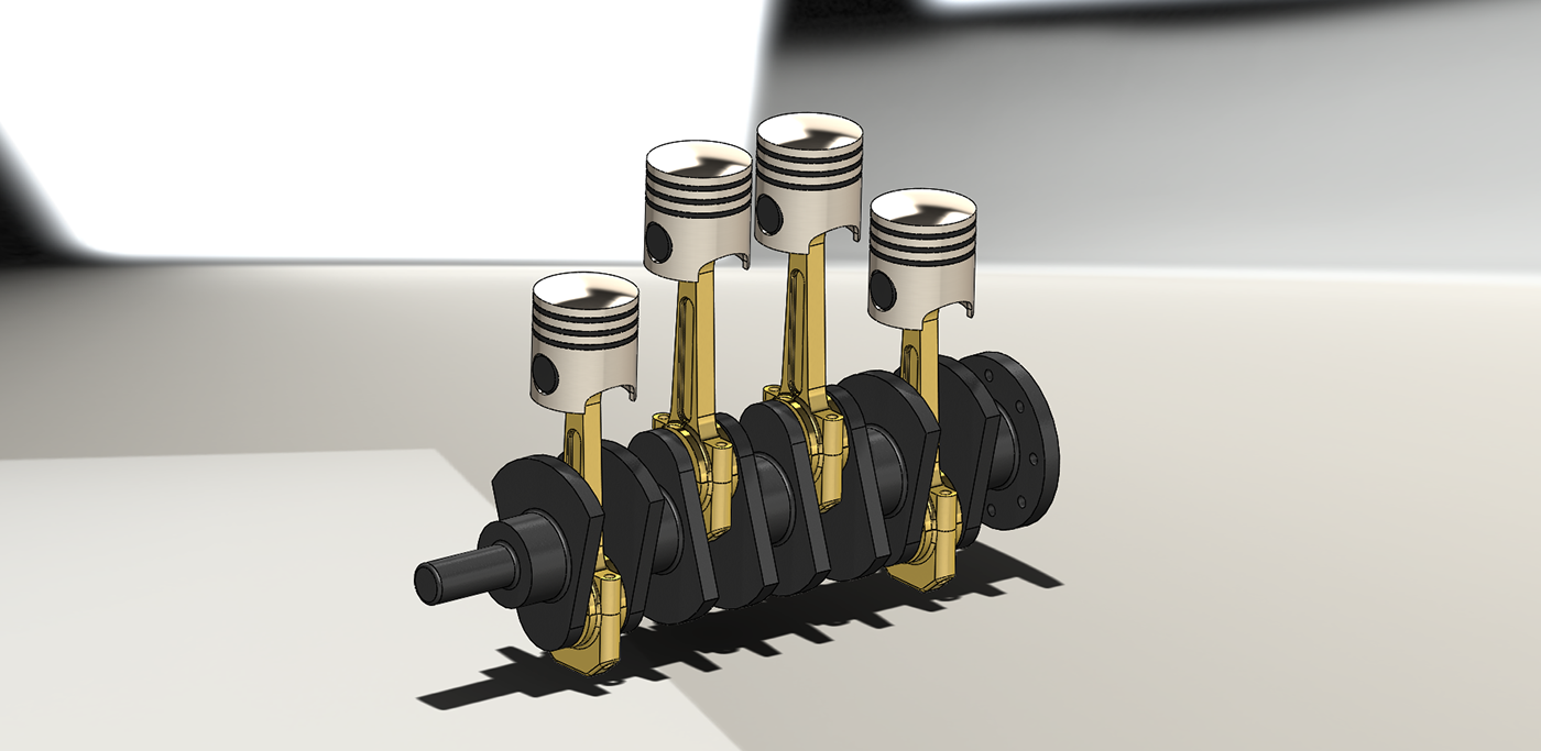 automobile car crankshaft creative engine petrol Piston piston engine Solidworks