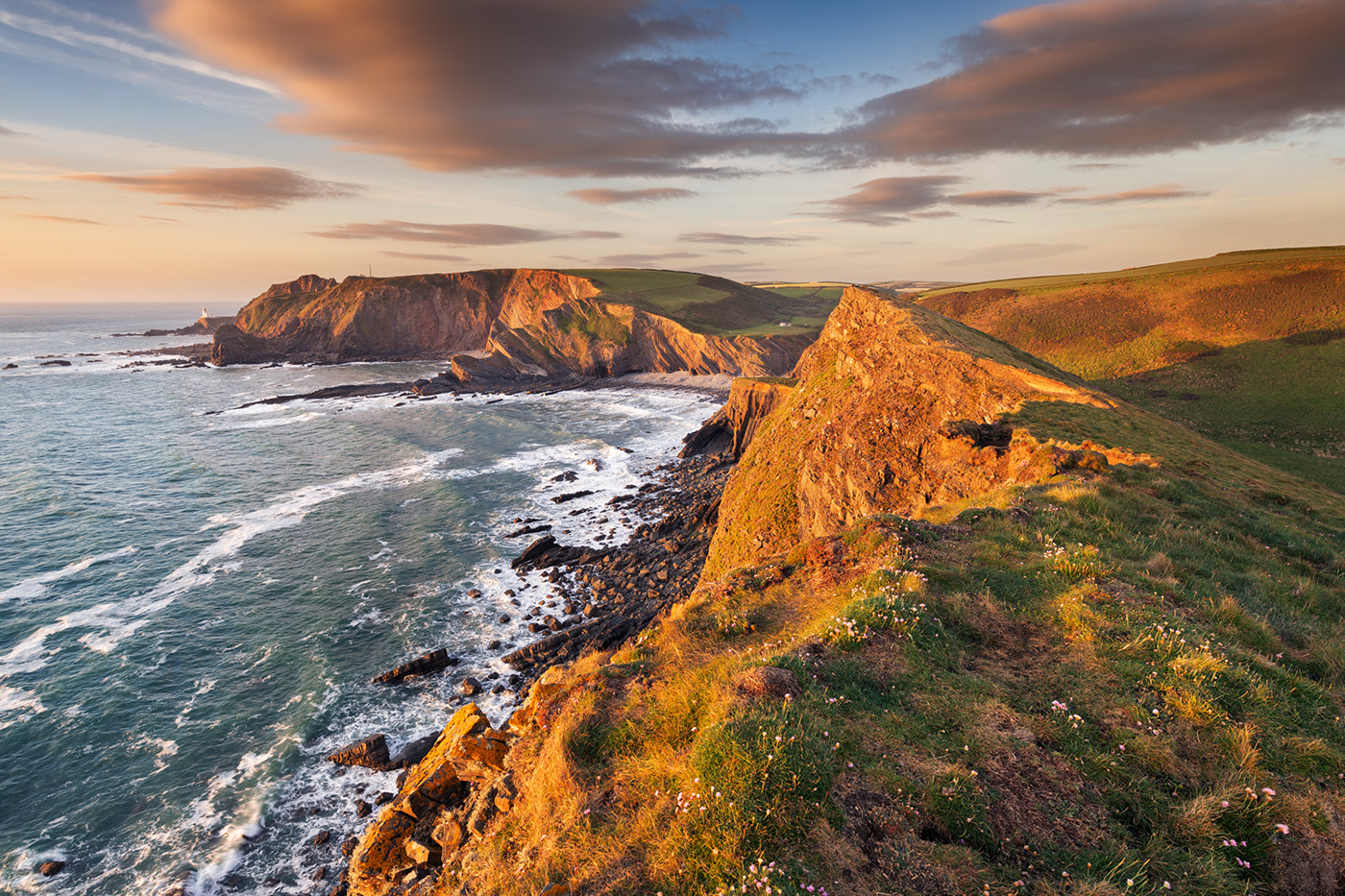 cliffs Coast Collection Landscape lighthouse mountains Nature Ocean Sunrise sunset
