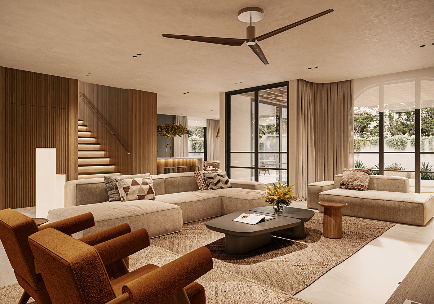 Villa architecture visualization interior design  modern archviz Render 3D exterior 3ds max