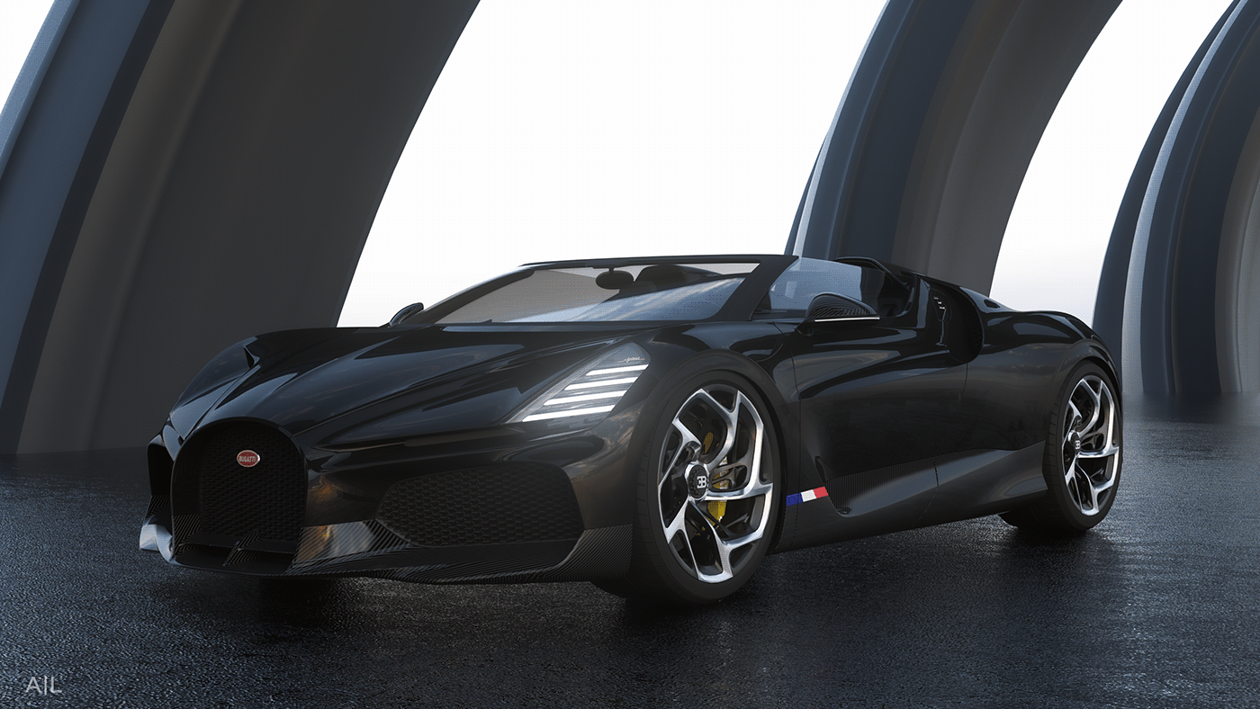3D CGI visualization Render Vehicle automotive   car design car automobile bugatti