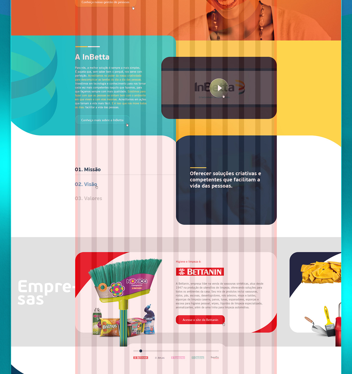clean colorful graphic design  Interface Responsive Rodrigo Rost UI ux Web Design  Website