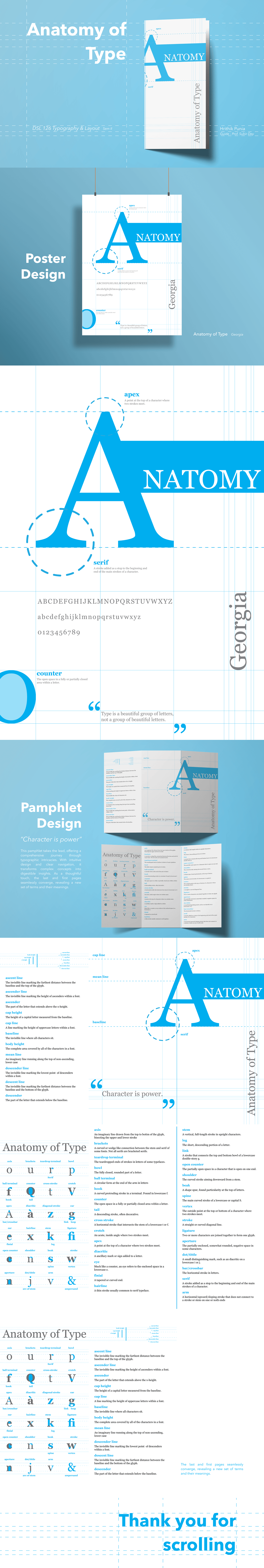 typography   Anatomy of Type visual design Visual Communication poster pamphlet design adobe illustrator photoshop