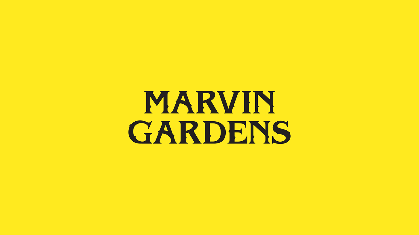 bontanical brand design estate gardens logo Marvin Monopoly Website yellow