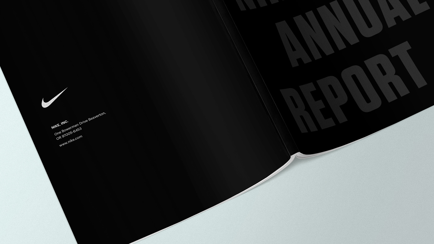 annual report book design editorial design  graphic design  InDesign infographics Nike nike annual report