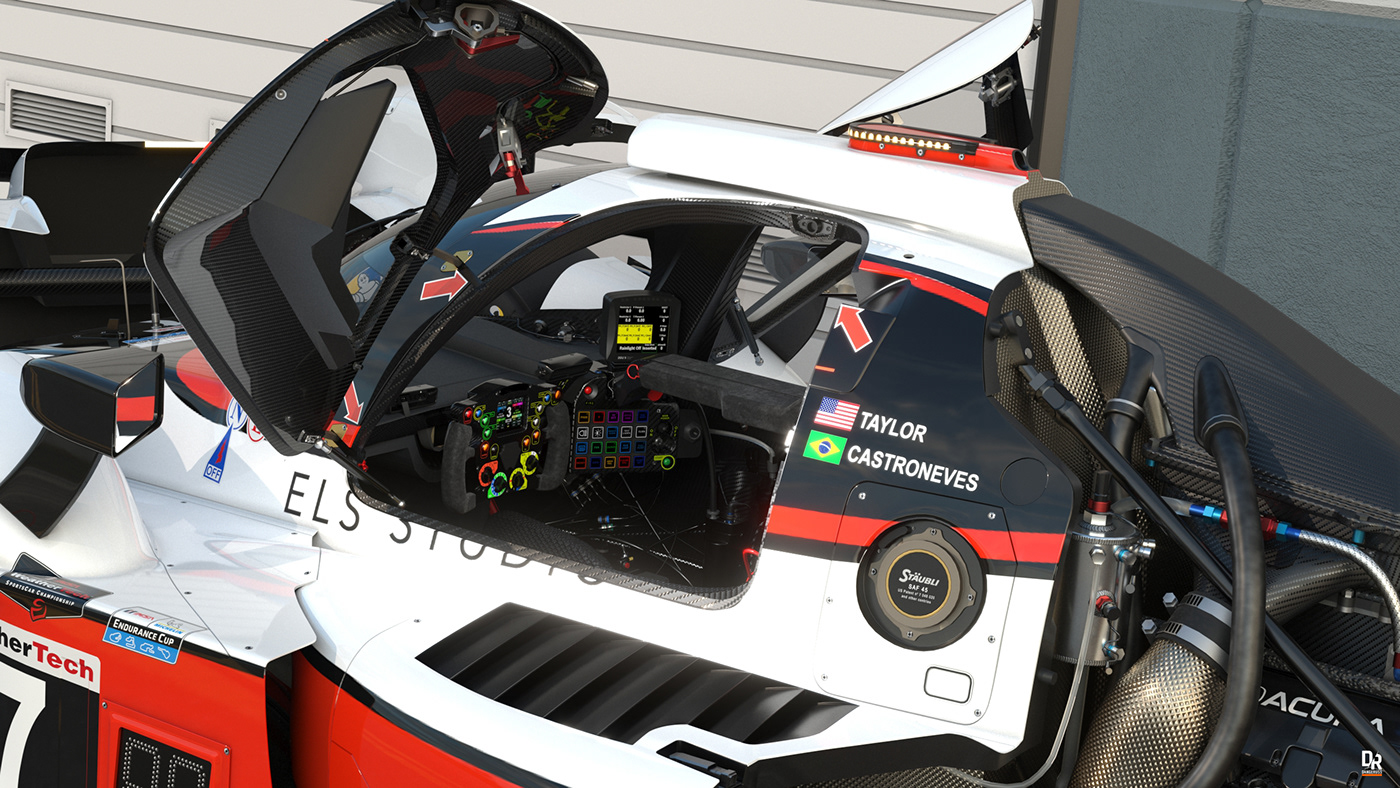 Racing car automotive   Render 3D Acura