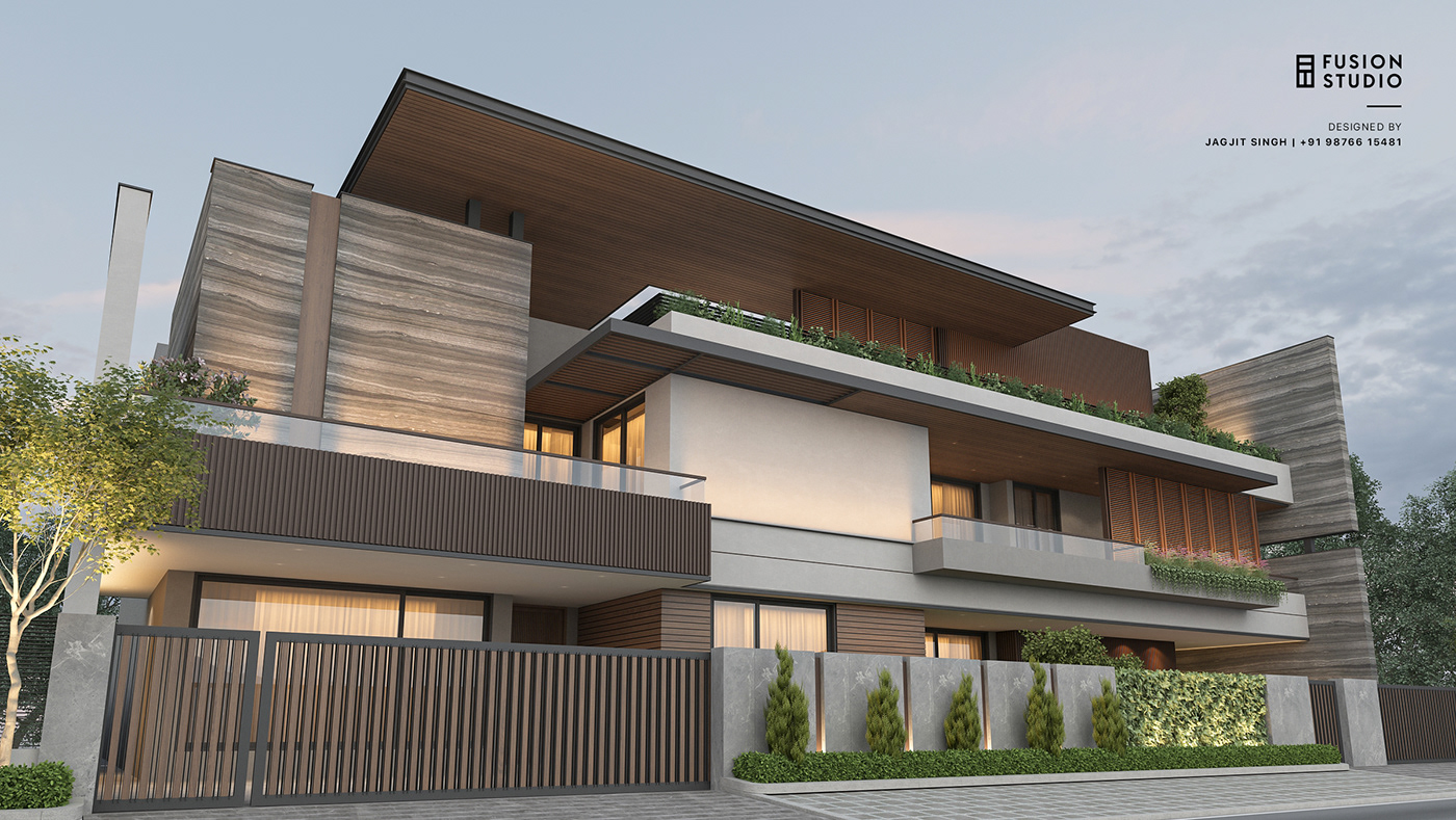 architecture casa contemporary Elevation home house luxe modern Residence vray