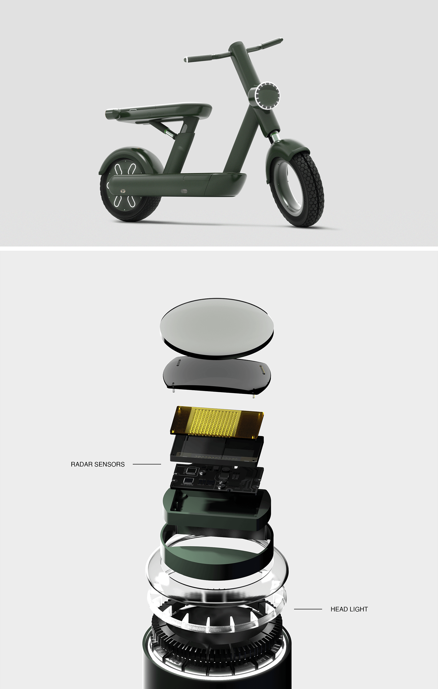Autonomous vehicle industrial design  personal mobility Scooter motorcycle smart motorcycle smart scooter e-scooter