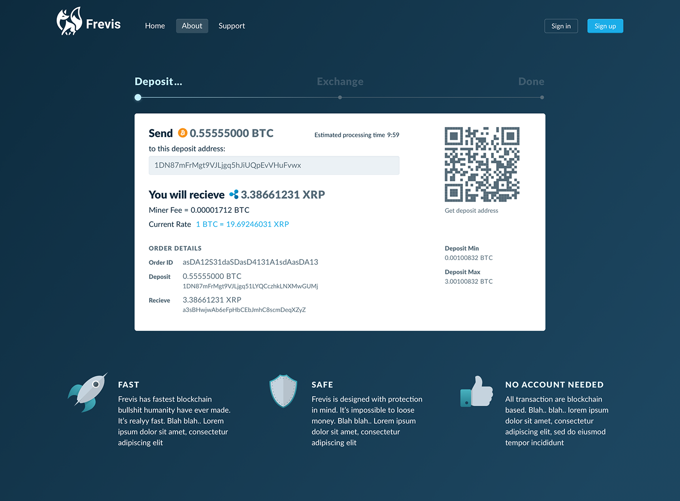 UI ux cryptocurrency bitcoin Responsive Web Design  mobile blockchain etherium ripple