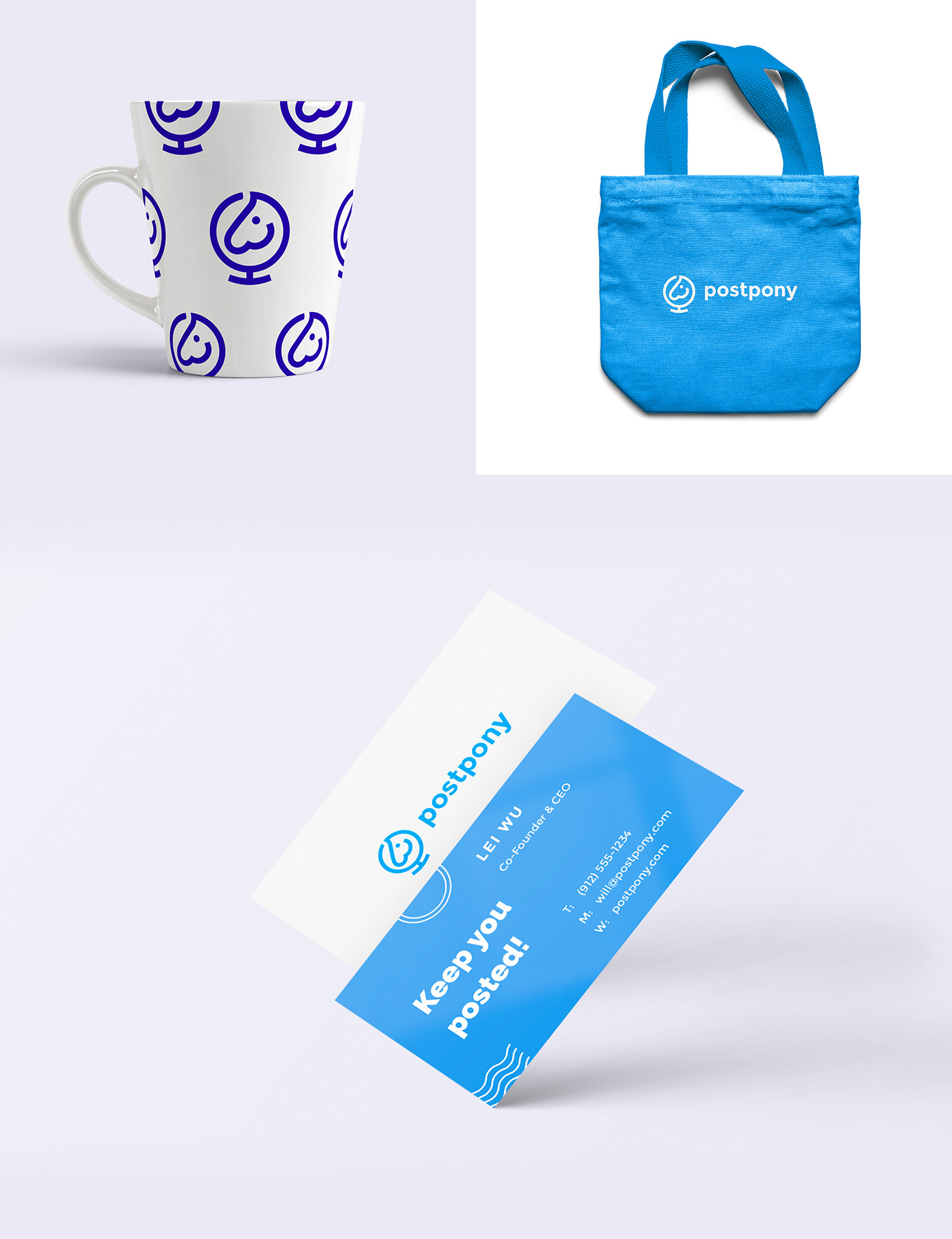 rebranding visual identity playfull clean design branding  pony blue modern