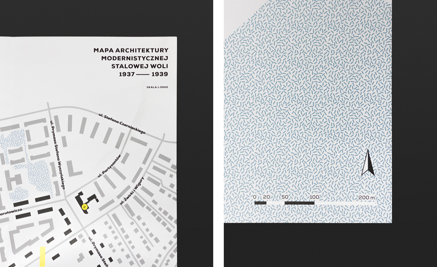 map design modernism museum StalowaWola information buildings editorial