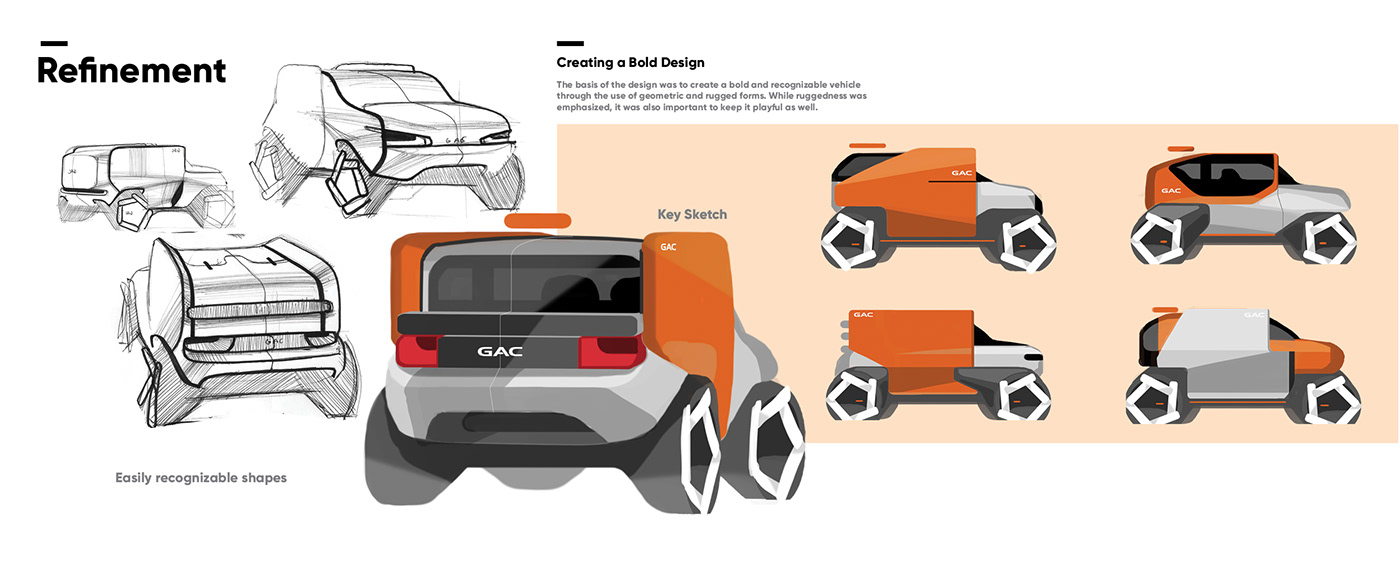 gac car design suv micro concept industrial sketch orange CCS