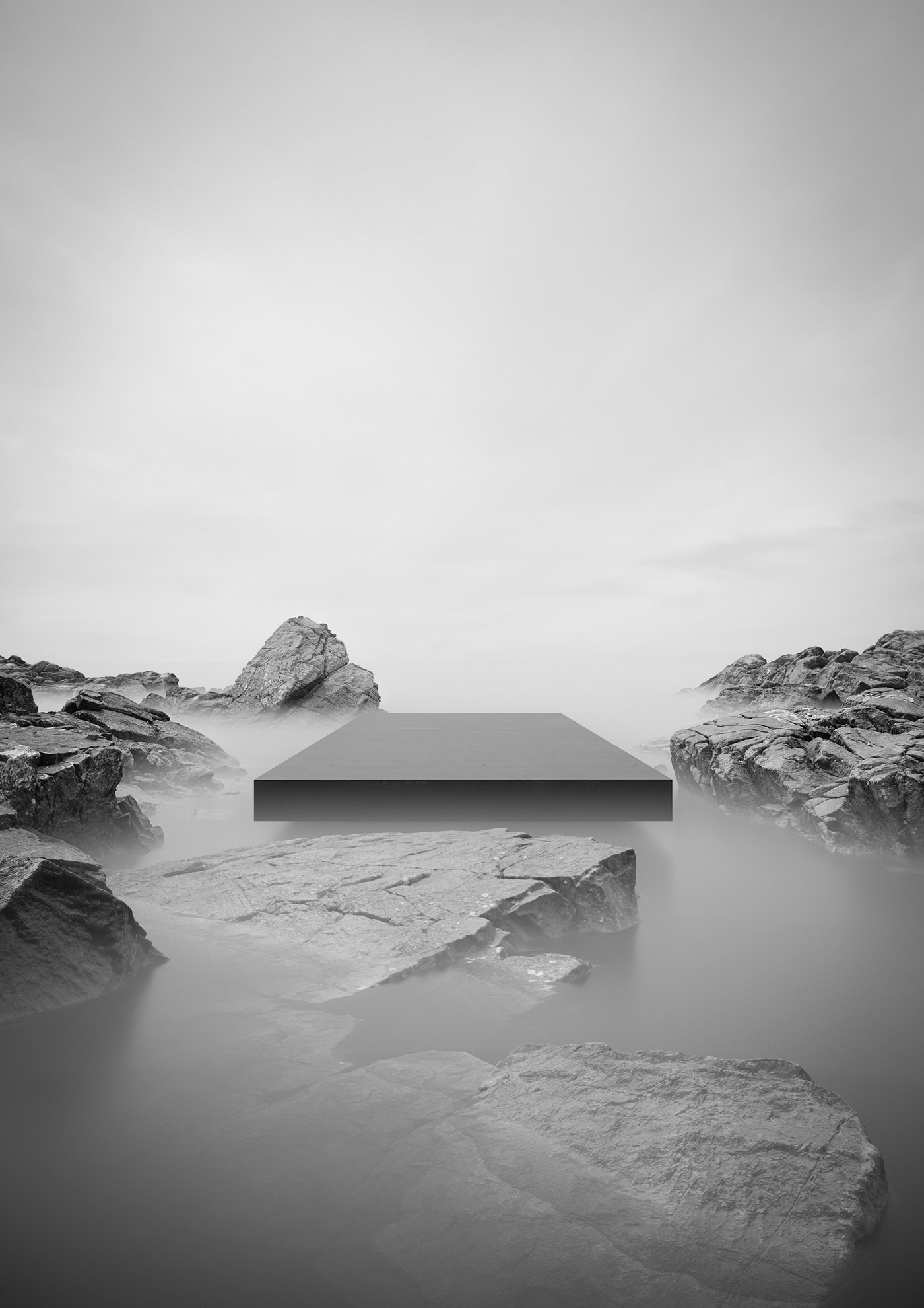 CGI fog Kubrick mist monolith Nature poster rocks Space  water