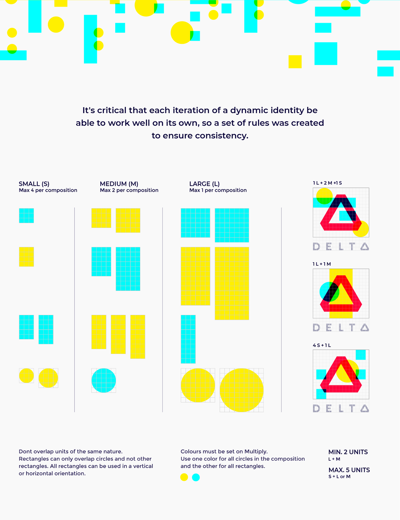 logo Dynamic branding  geometric colours overlays Animated Logo typography   triangle Delta