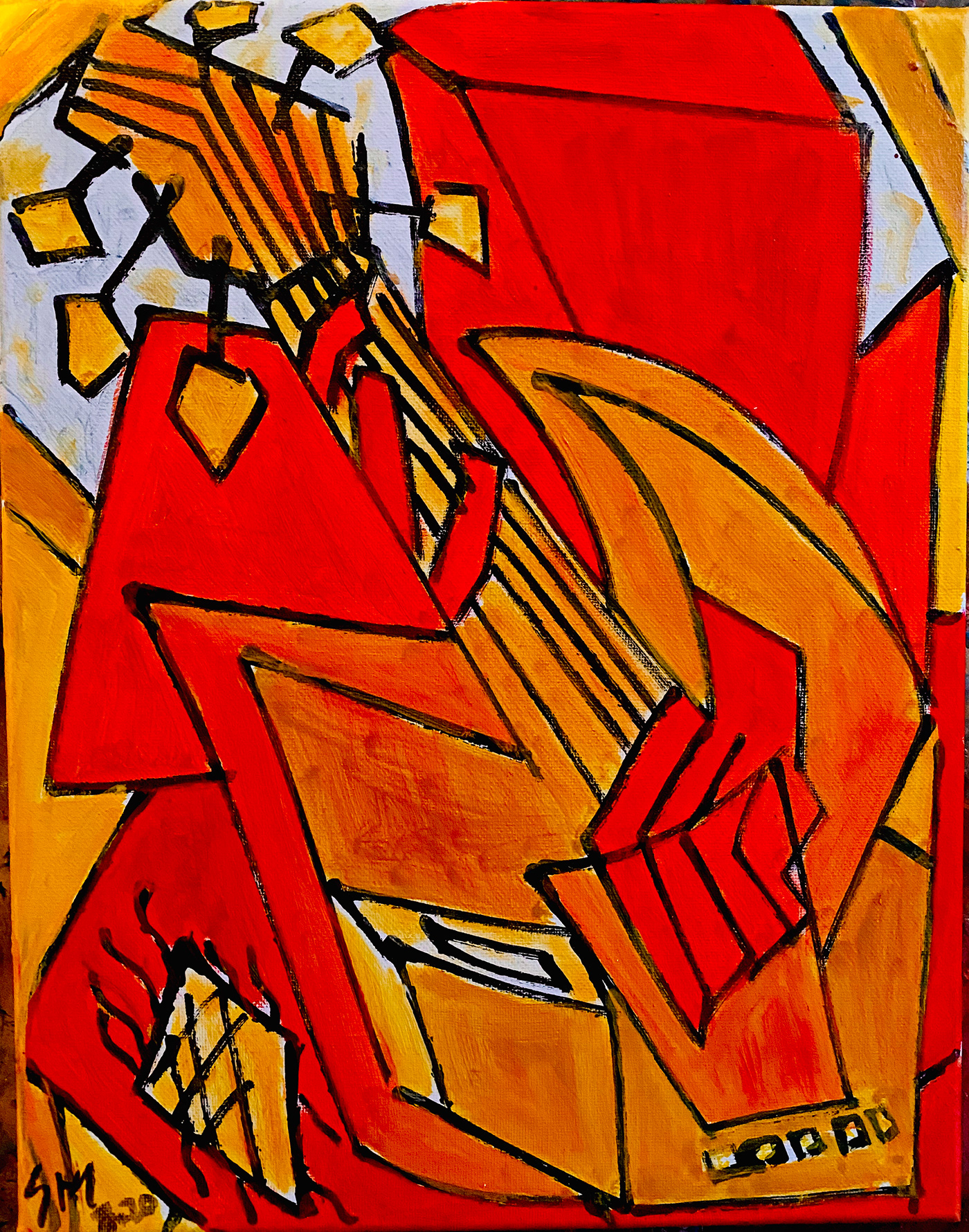 figurative abstraction geometric abstraction musician neo cubism performer