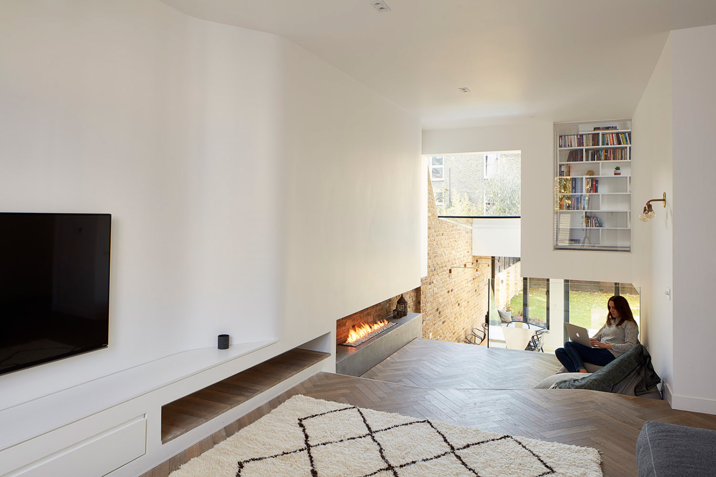 bespoke renovation architecture interior design  fireplace wood