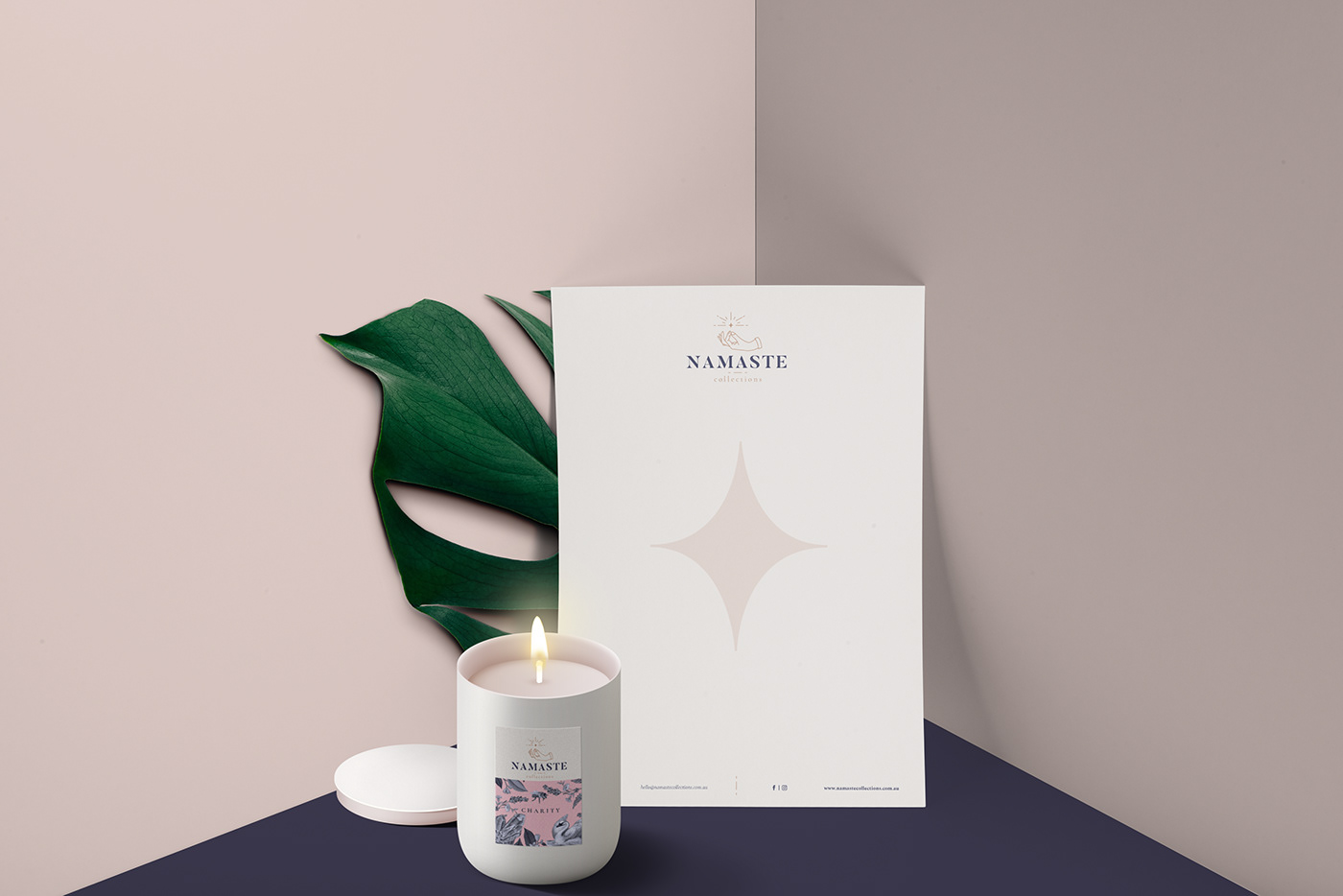 Aroma brand identity candle candle design package candle holder candle package light namaste package scented candle Australia ILLUSTRATION 