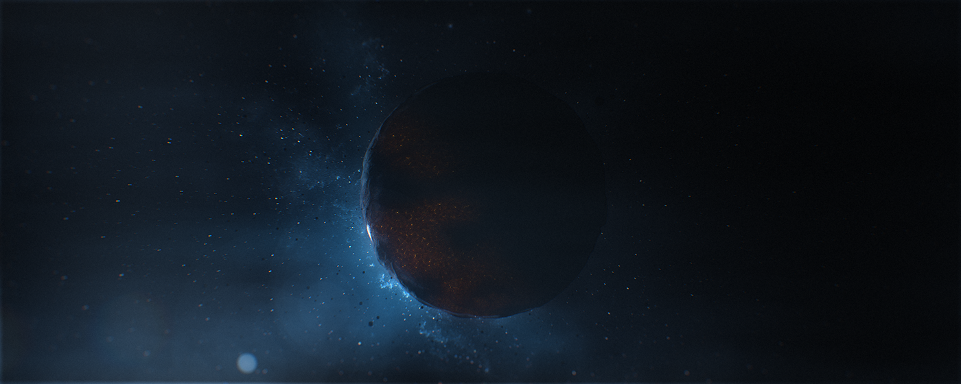 abstract planet Space  Landscape Scifi cinema4d stars