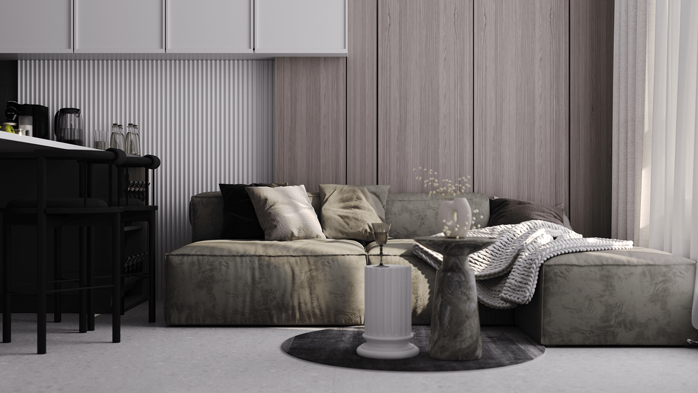 3ds max architecture archviz bedroom corona Interior kitchen living room visualization