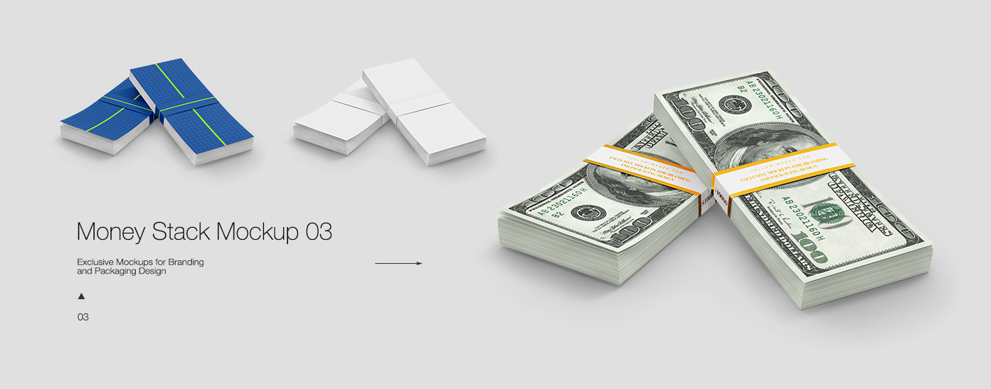 Banknote banknotes branding  business currency money wealth Mockup money stack