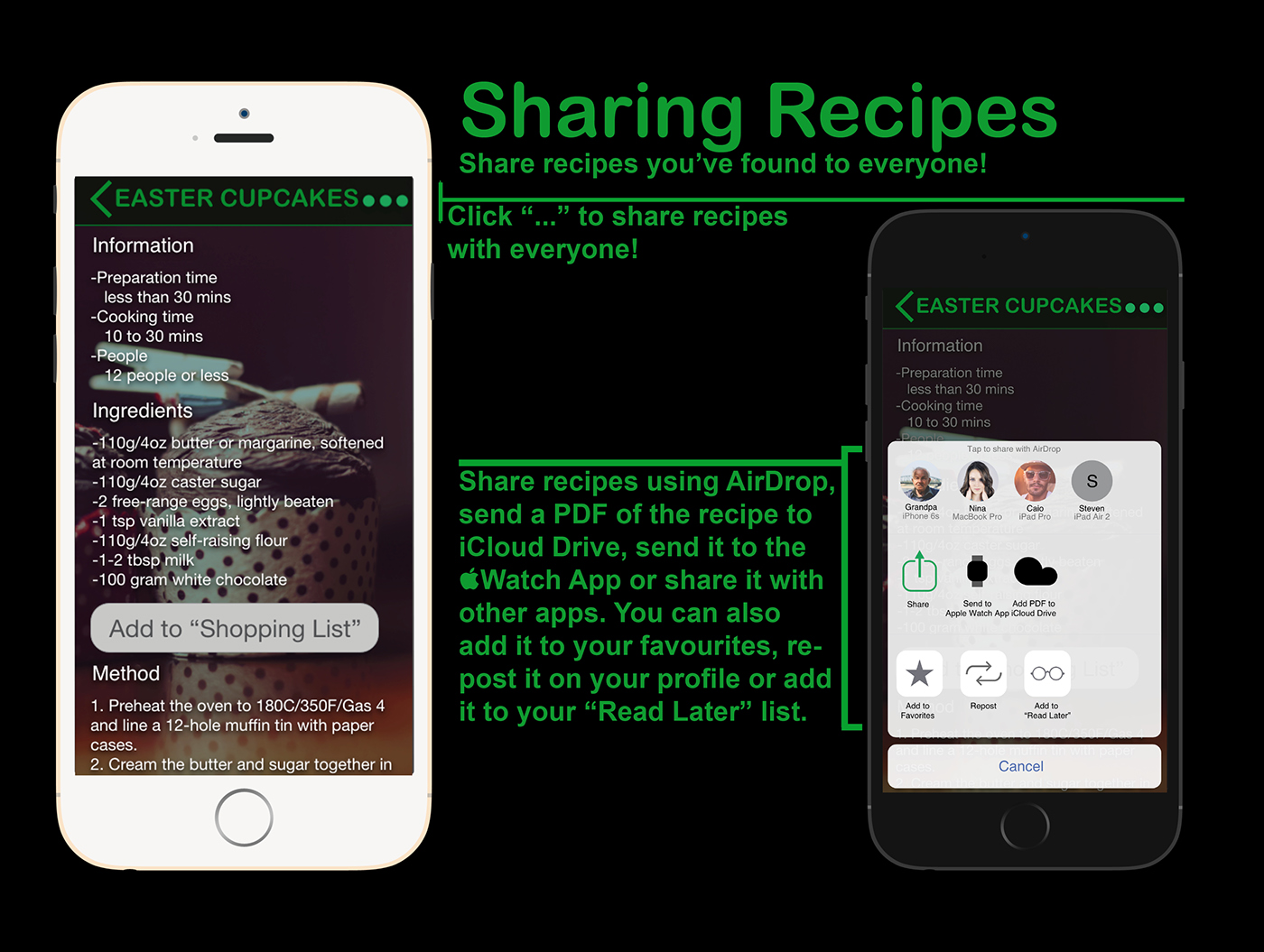 mobile iphone app Pleat plate design Icon cook recipe book community social netwerk network Collaboration