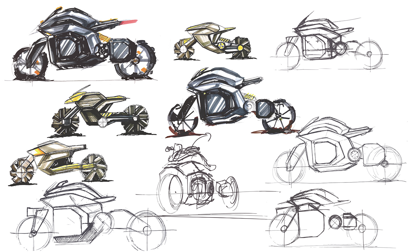 transportation adventure design electric forest ranger motorbike motorcycle Patrol Vehicle