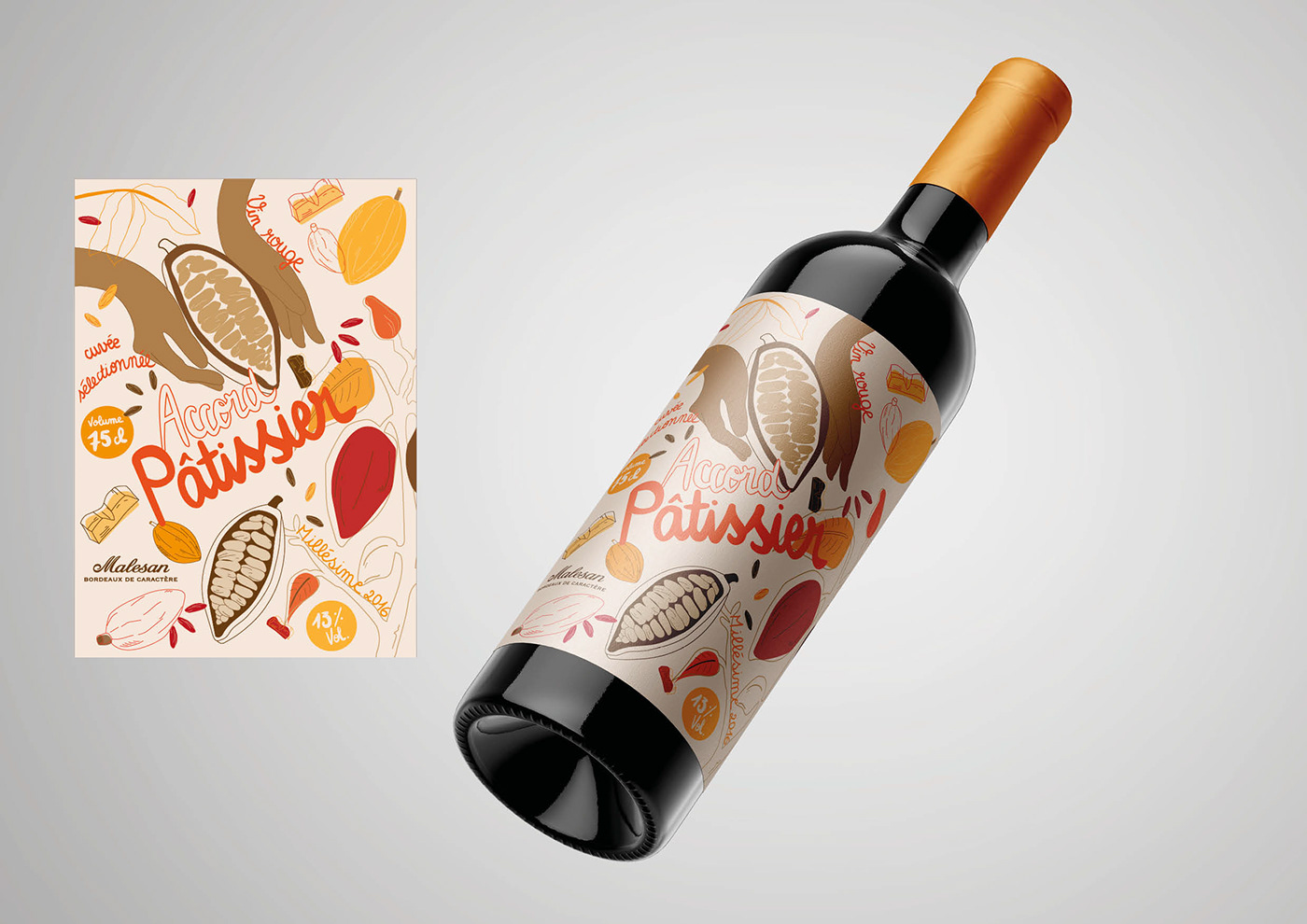 design graphique etiquette vin Packaging
